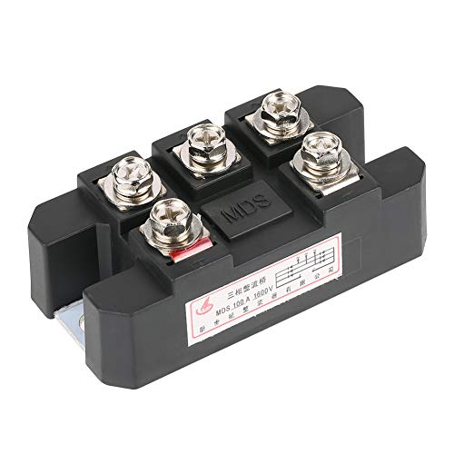 High Power 100A 1600V Three Phase Diode Bridge Rectifier MDS100A Black Three-Phase Diode Bridge Rectifier