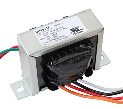 Endurance Pro Control Transformer 40VA, Primary 120, 208, 240V Secondary 24V, HVAC Furnace Multi Tap, Jard 4031F, Packard 42440